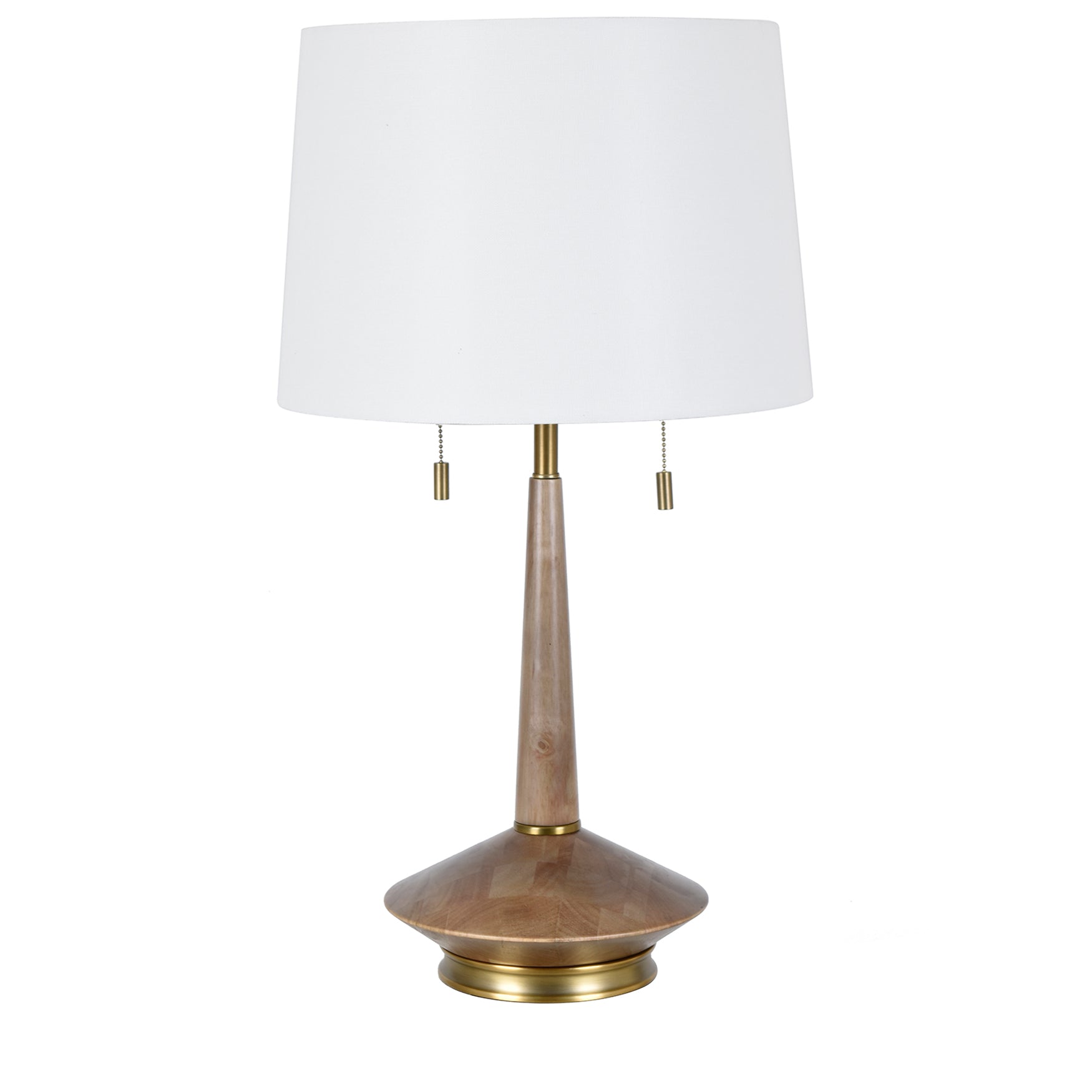 Westwood Twin Pulls Table Lamp | WOODEN FINISH TABLE LAMP |