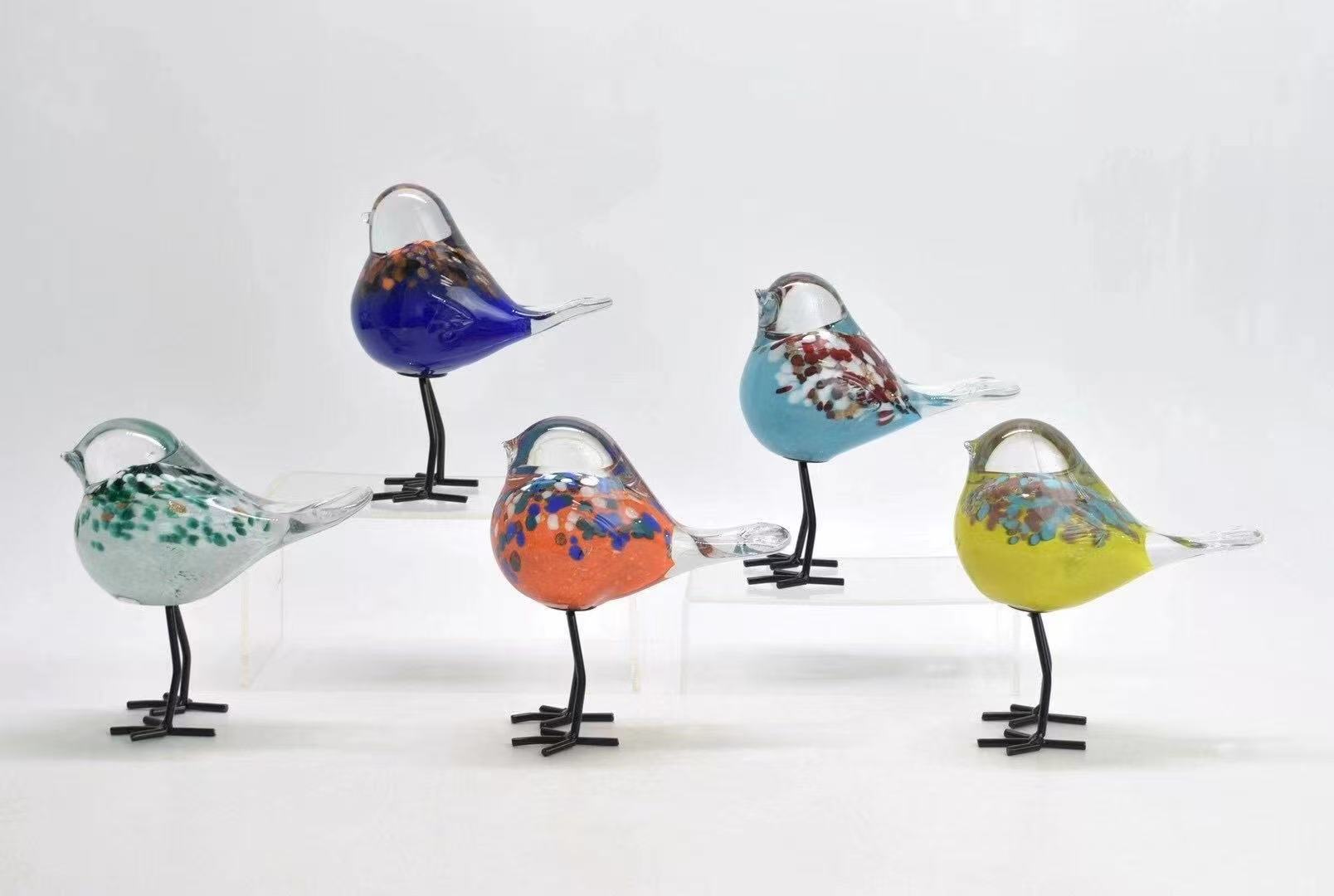 Artisanal Blown-Glass Songbirds | glass birds |
