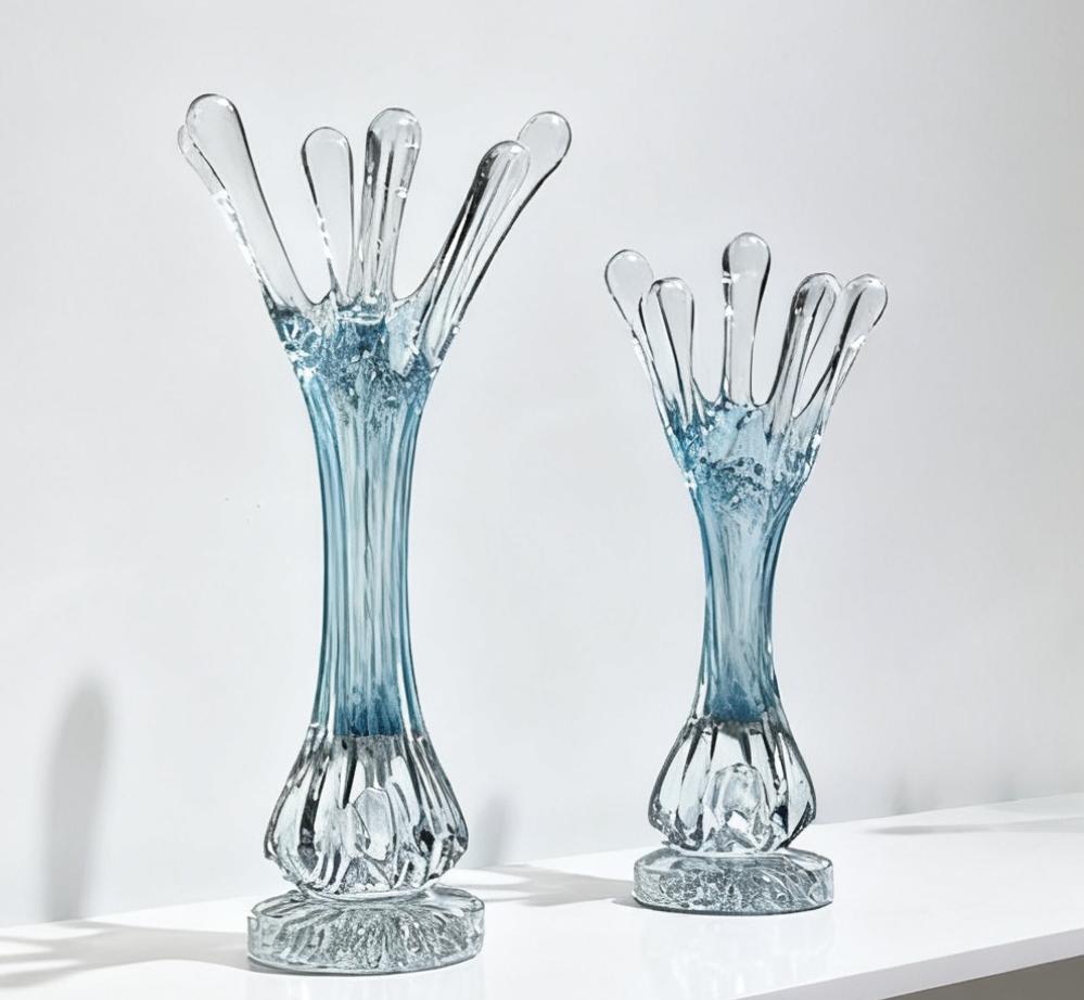 AQUA BLOOM CRYSTAL VASE