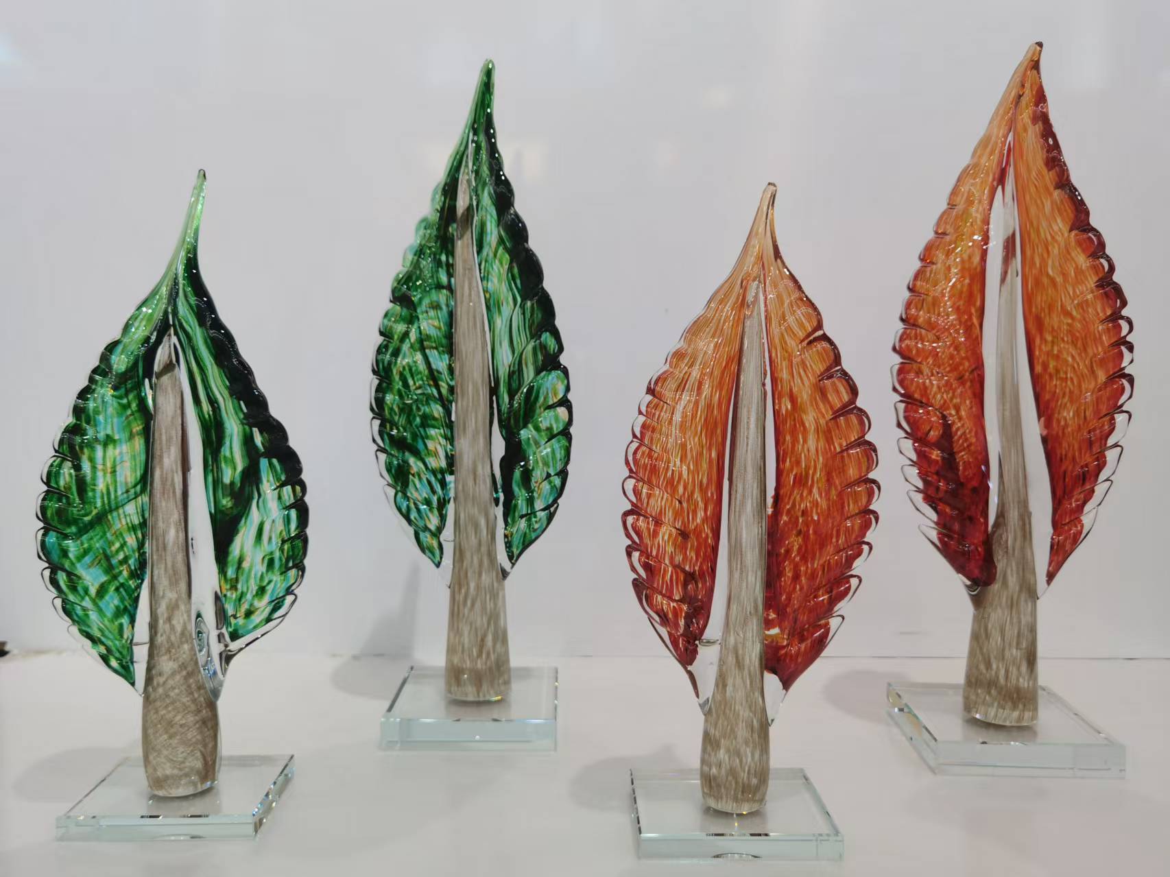 HANDCRAFTED LEAF GLASS ARTIFACTS  | NATURE ARTIFACTS | GLASS DEOCRE