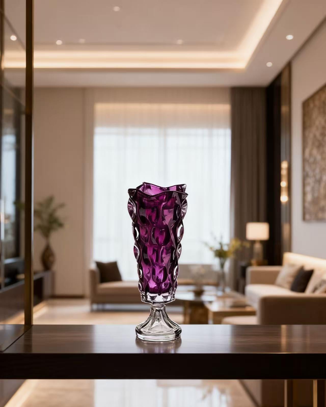 Hand-Cut Crystal Glass Decorative Vase | CRYSTAL GLASS