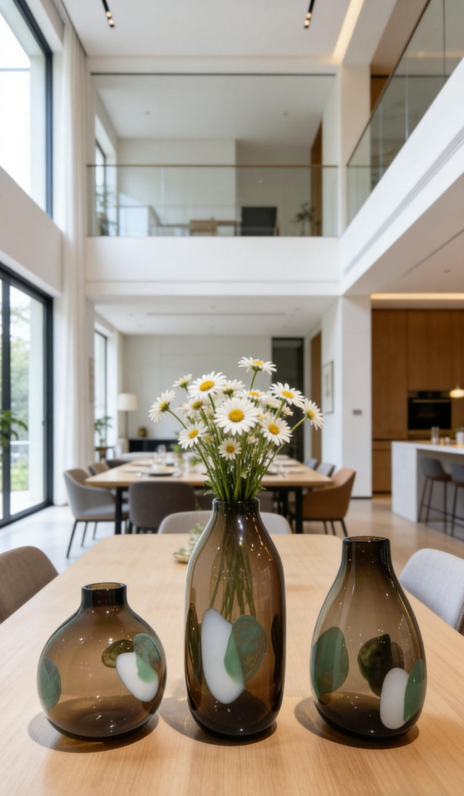 Handcrafted Art Glass Decorative Vase Set | GLASS VASES | GLASS DECOR