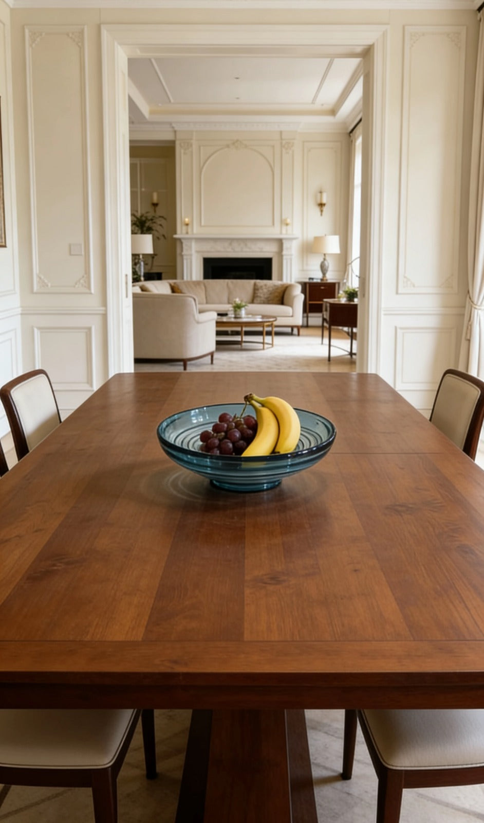 Luxury Blue Glass Decorative Tray / Bowl
