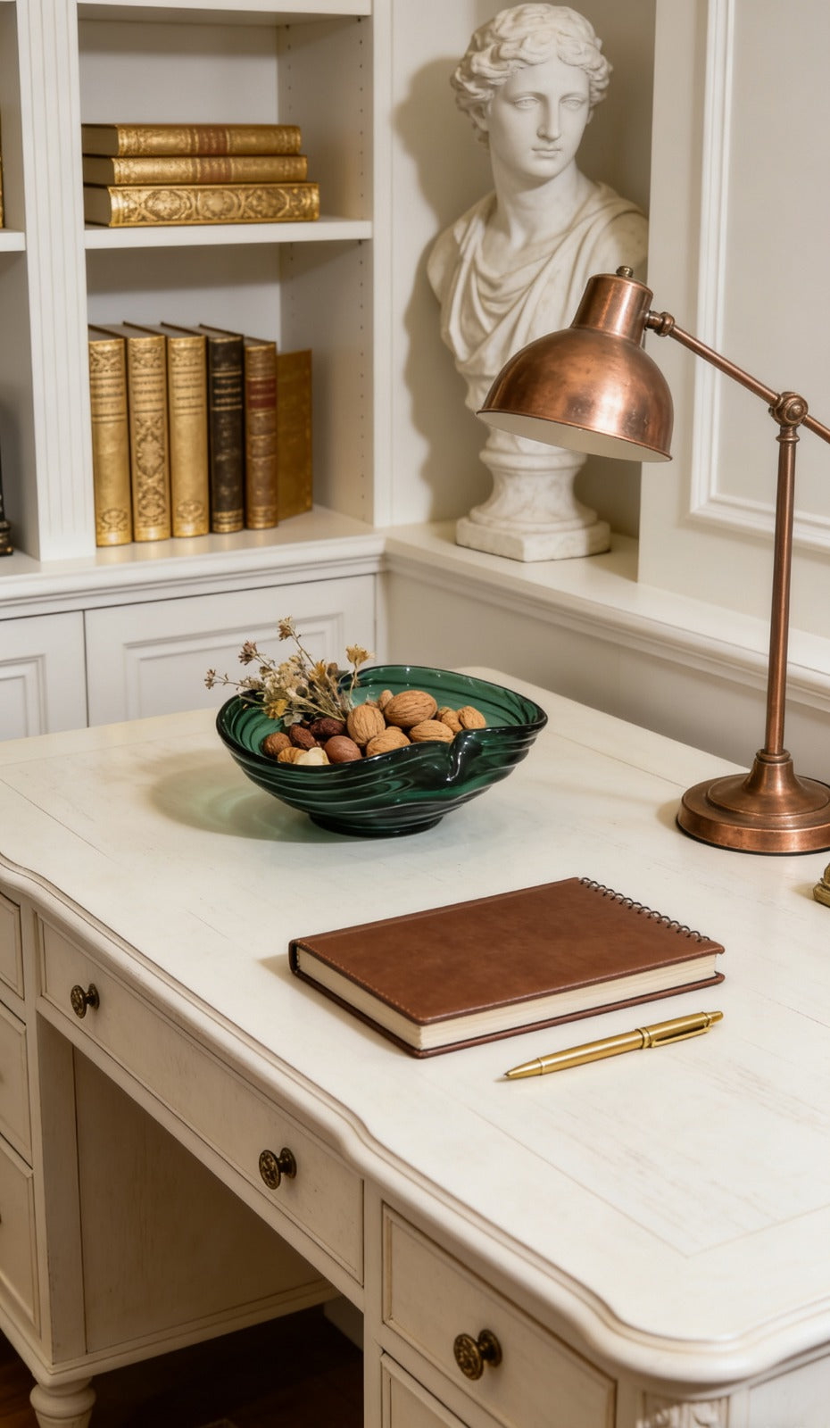 Ocean Fold Glass Centerpiece Tray | Handcrafted Glass Serving Bowl | SERVEWARE