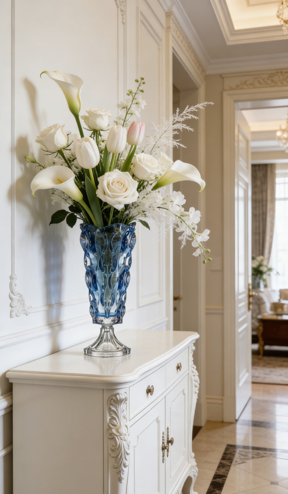 Hand-Cut Crystal Glass Decorative Vase | CRYSTAL GLASS
