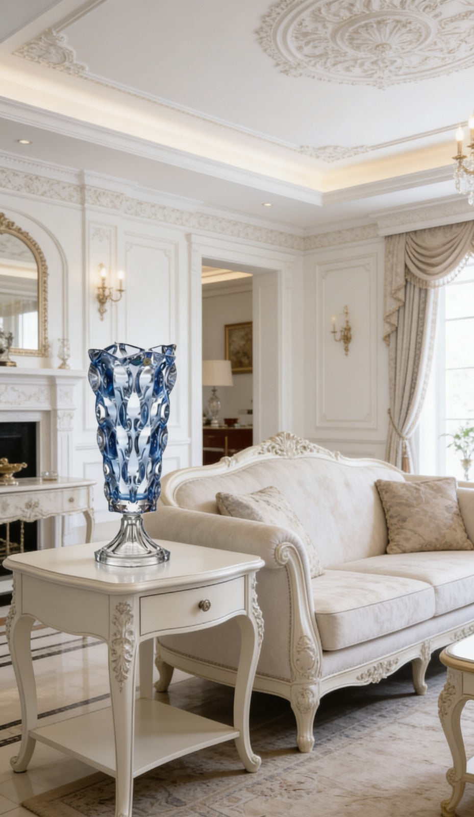 Hand-Cut Crystal Glass Decorative Vase | CRYSTAL GLASS