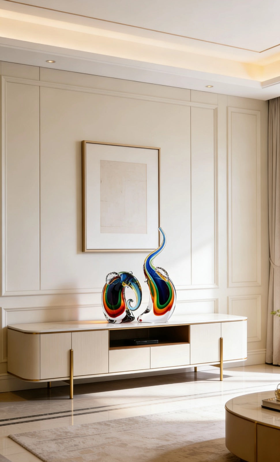 BLUE ELEPHANT | HANDCRAFTED SCULPTURE | ART GLASS PIECES