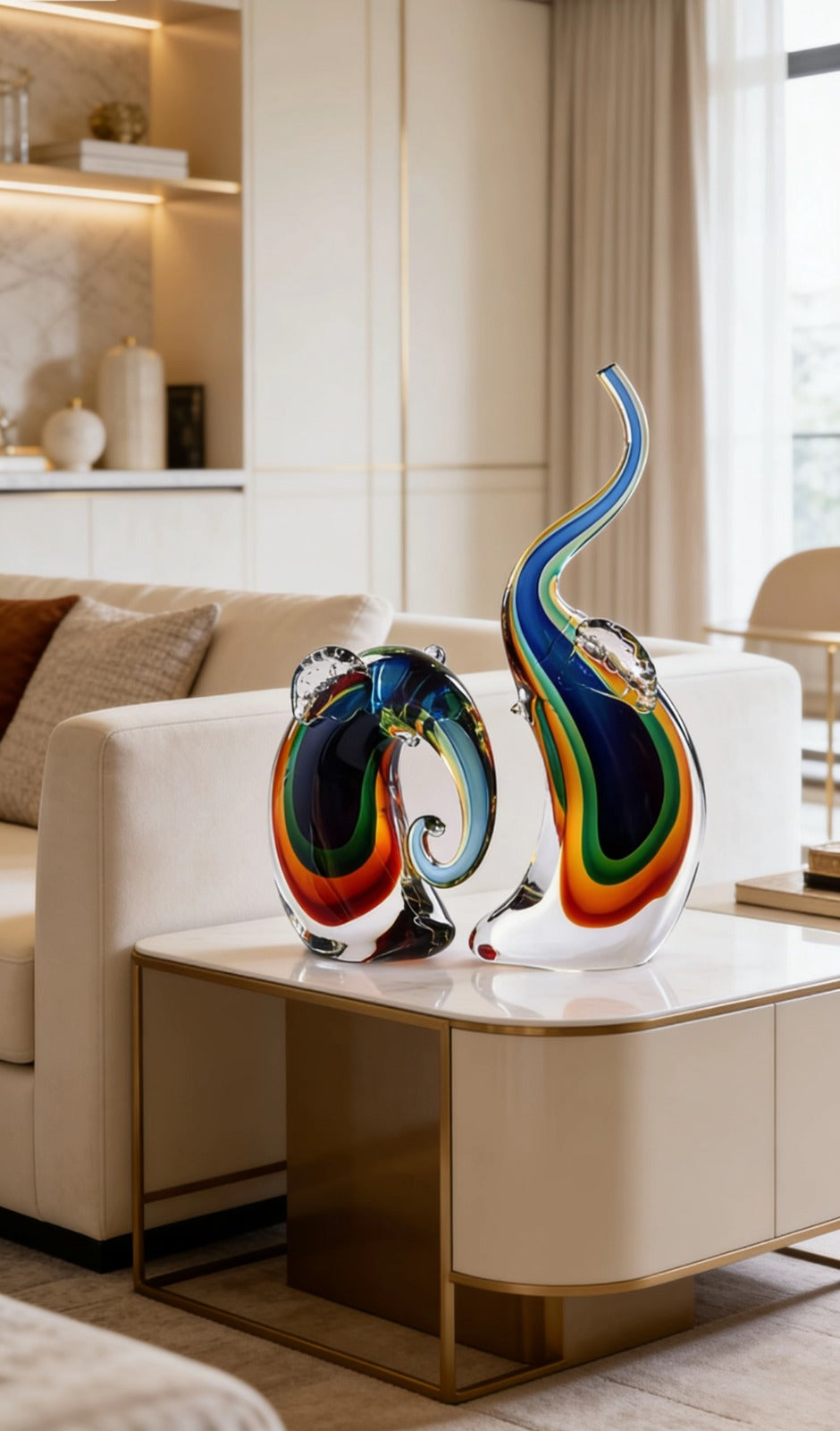 BLUE ELEPHANT | HANDCRAFTED SCULPTURE | ART GLASS PIECES