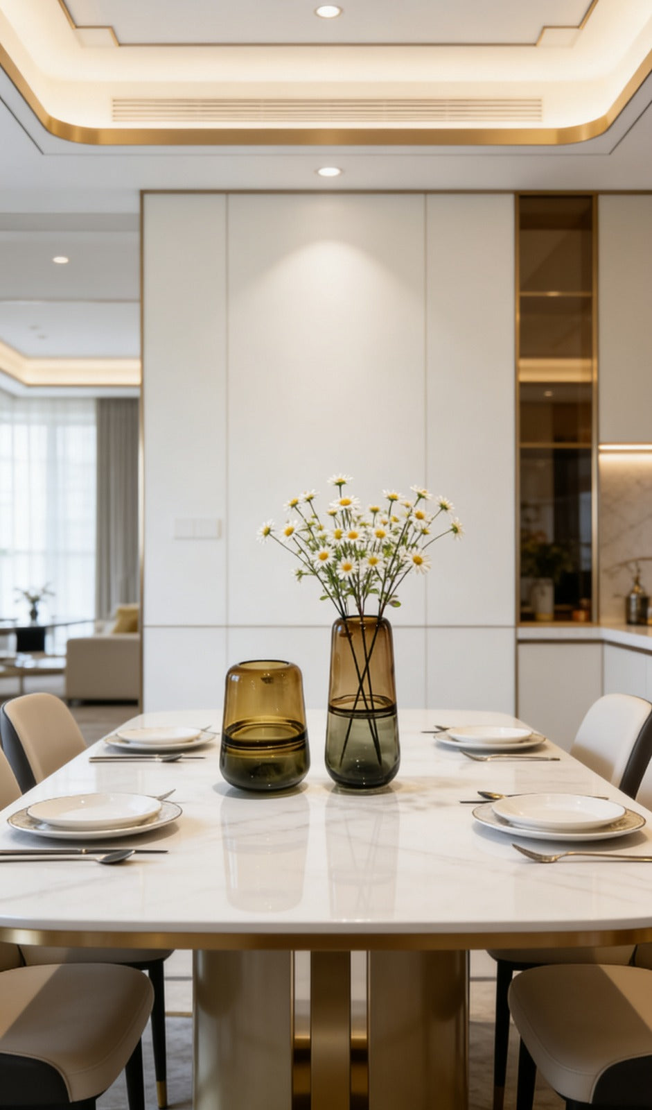 OLIVE GREEN VASE | GLASS VASE | LAYERED GLASS VASE