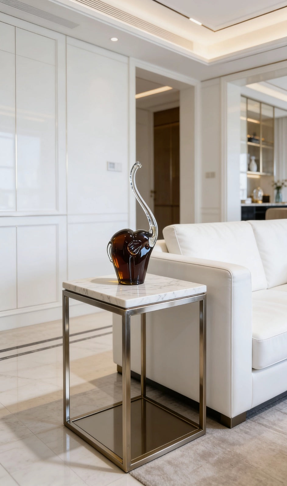 DARK BROWN ELEPHANT | GLASS ARTIFACTS | ARTPIECE