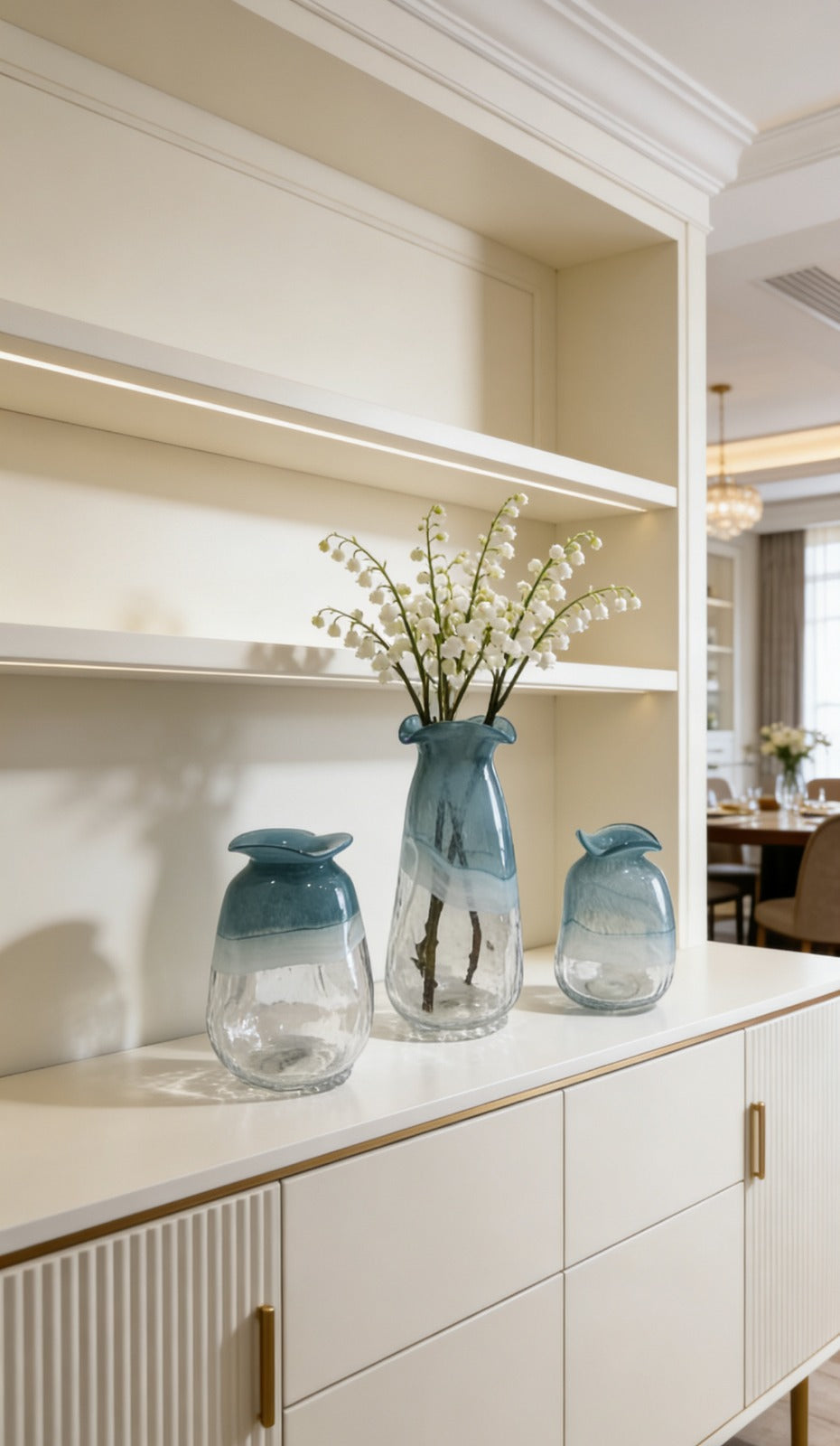 POTBELLIED SKY BLUE VASE |  DECOR VASE |