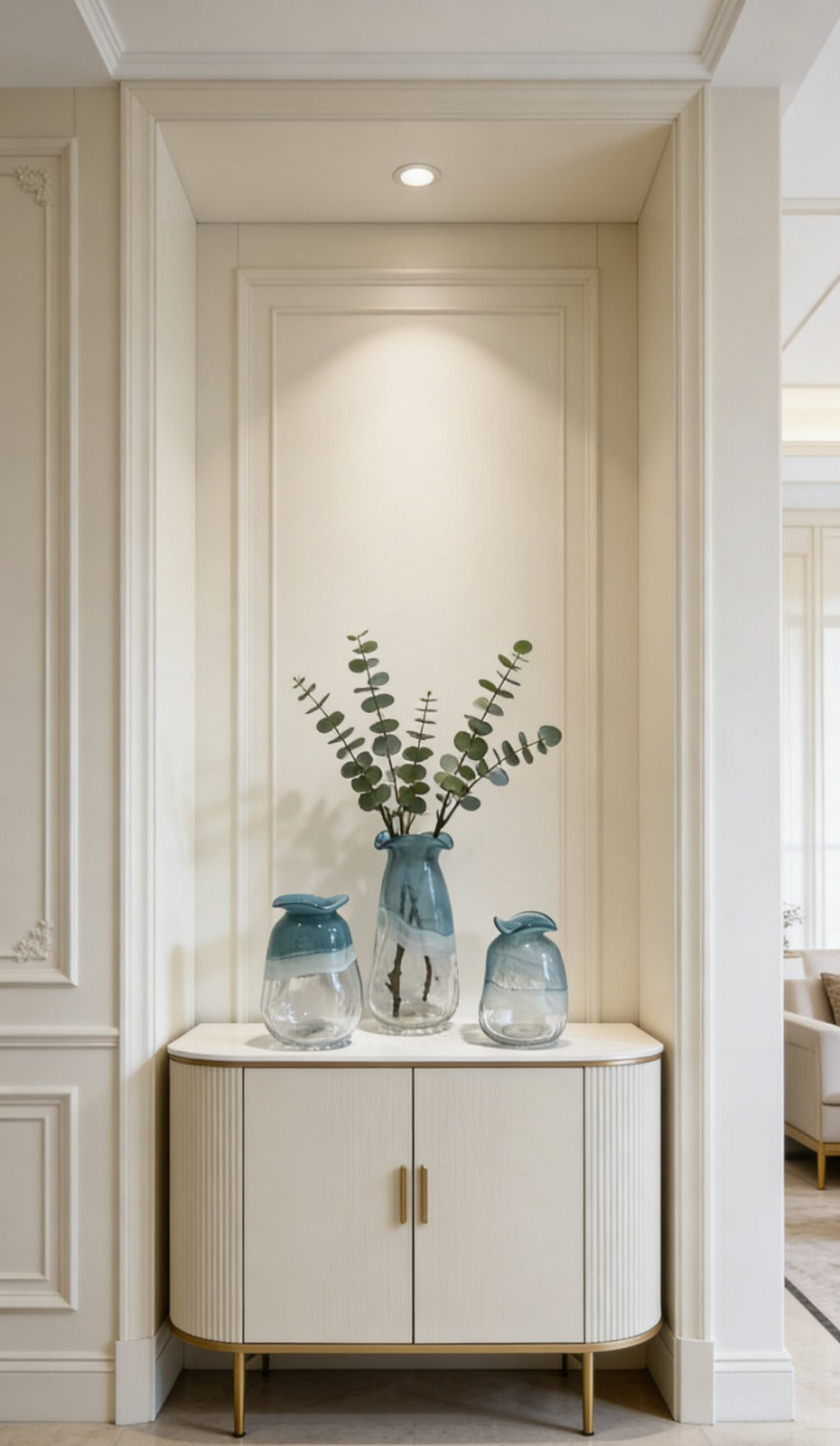 POTBELLIED SKY BLUE VASE |  DECOR VASE |