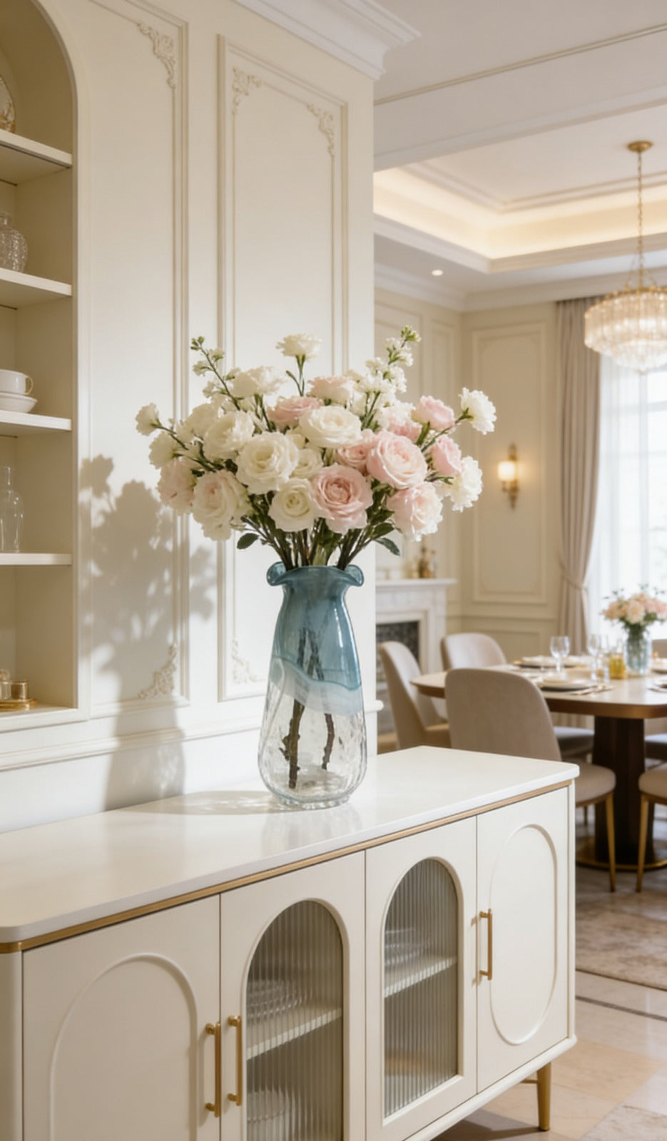 POTBELLIED SKY BLUE VASE |  DECOR VASE |