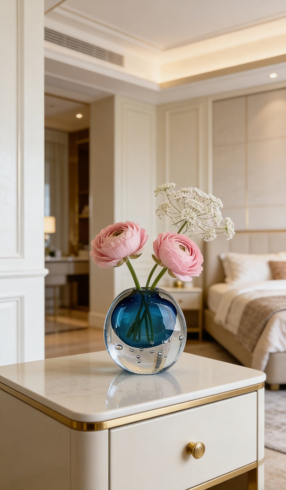 AQUA OVAL BOWL | GLASS VASES| SOLID GLASS VASES