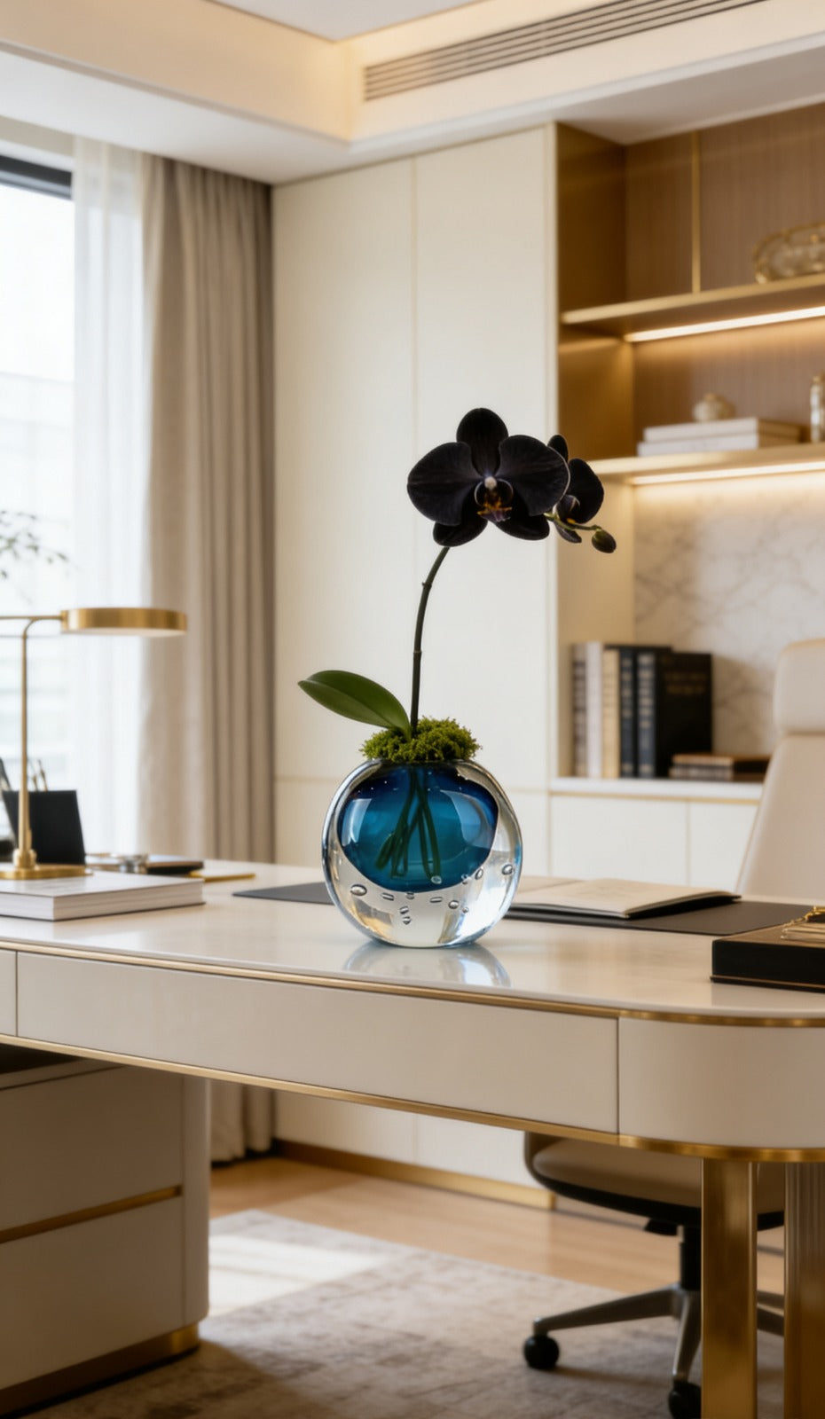 AQUA OVAL BOWL | GLASS VASES| SOLID GLASS VASES