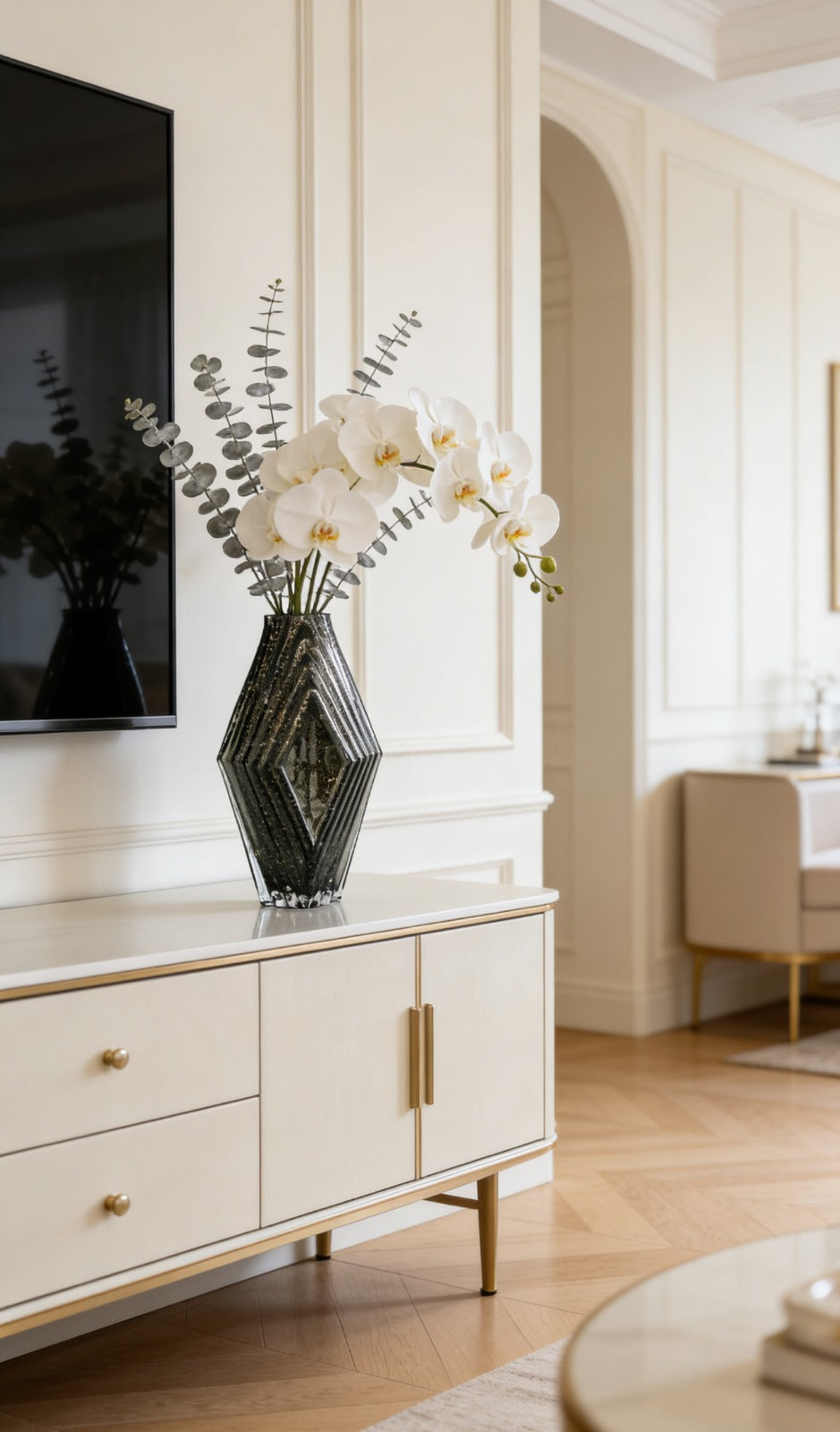 HEXAGON VASE | GREY VASE | GLASS VASES