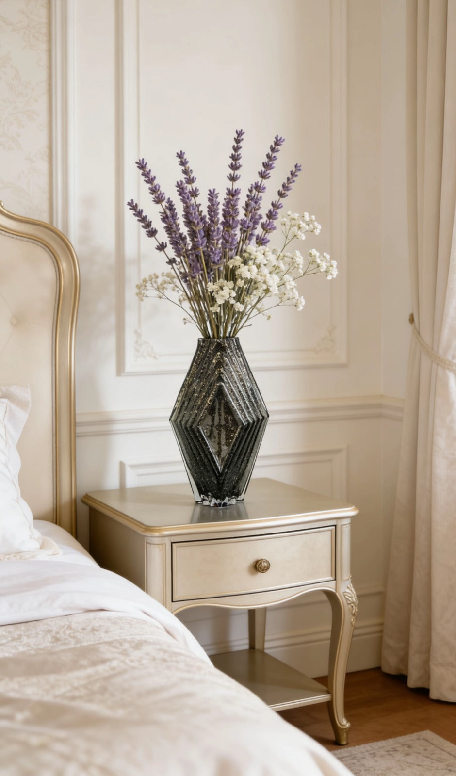 HEXAGON VASE | GREY VASE | GLASS VASES