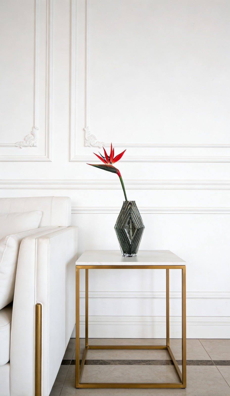 HEXAGON VASE | GREY VASE | GLASS VASES