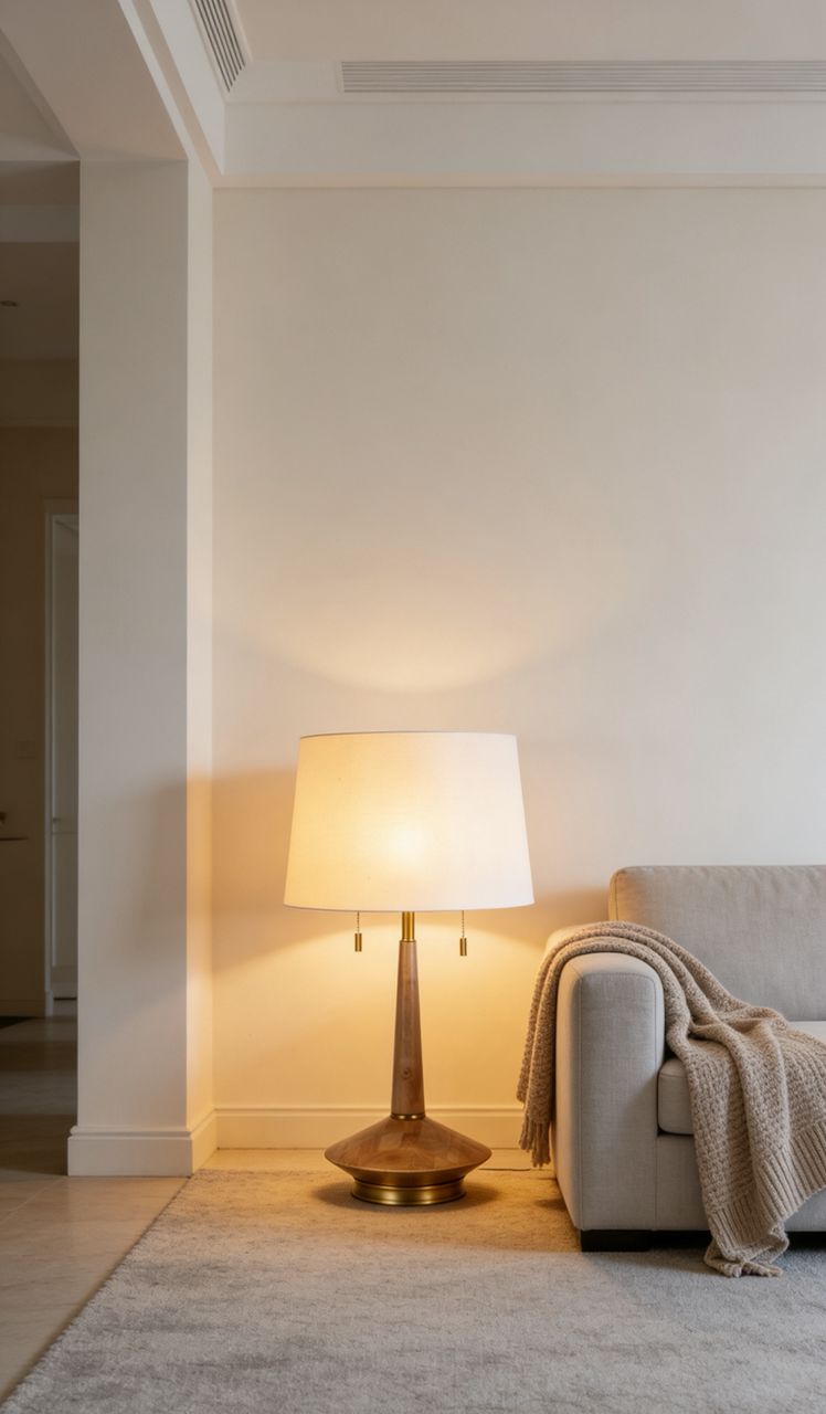 Westwood Twin Pulls Table Lamp | WOODEN FINISH TABLE LAMP |