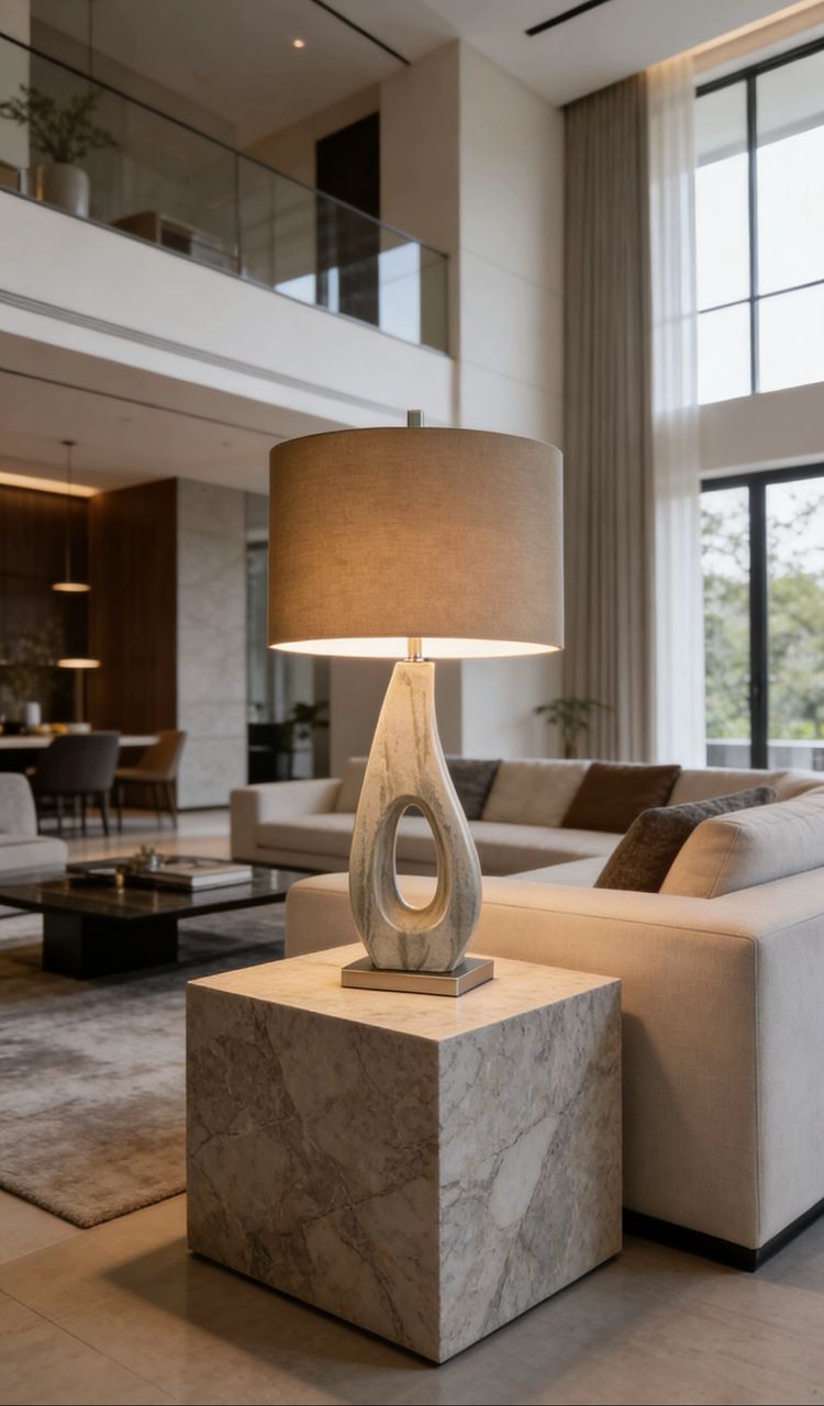 Whitmore Contemporary Sculputred Table Lamp