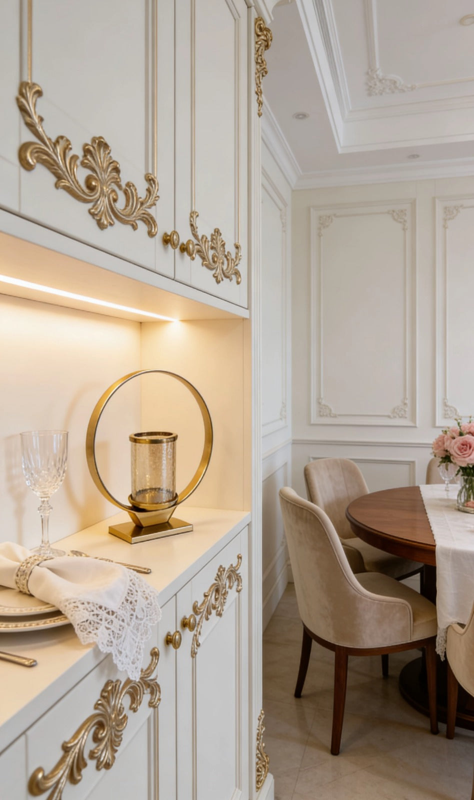 Ring Candle Holder W/Clare Glass W/Ring  | CANDLE STAND