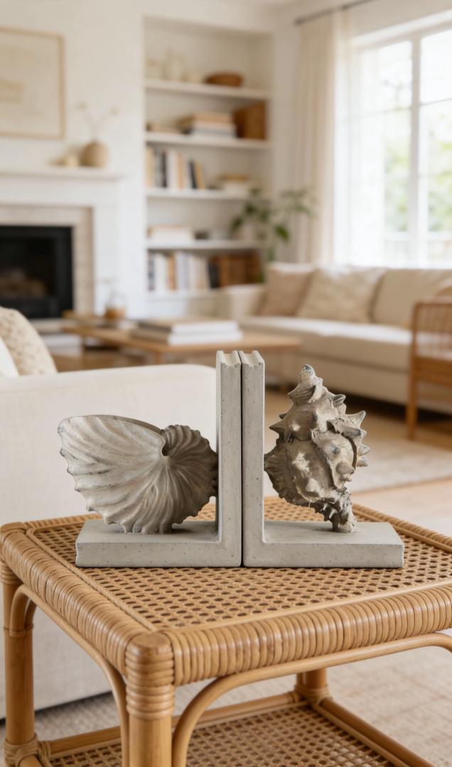 Coastal Shell Bookends | ARTIFACTS | BOOKSTANDS