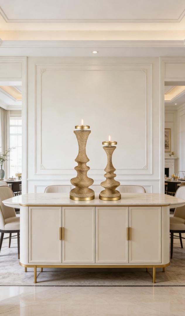 Anton Wrapped Jute Candlesticks