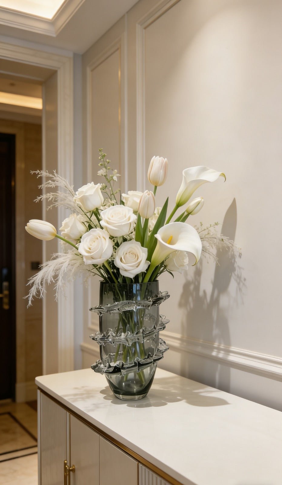 FROST WAVE BOWL | CRYSTAL VASE AND BOWL SET | HANDCRAFTED GLASS ARTIFACTS