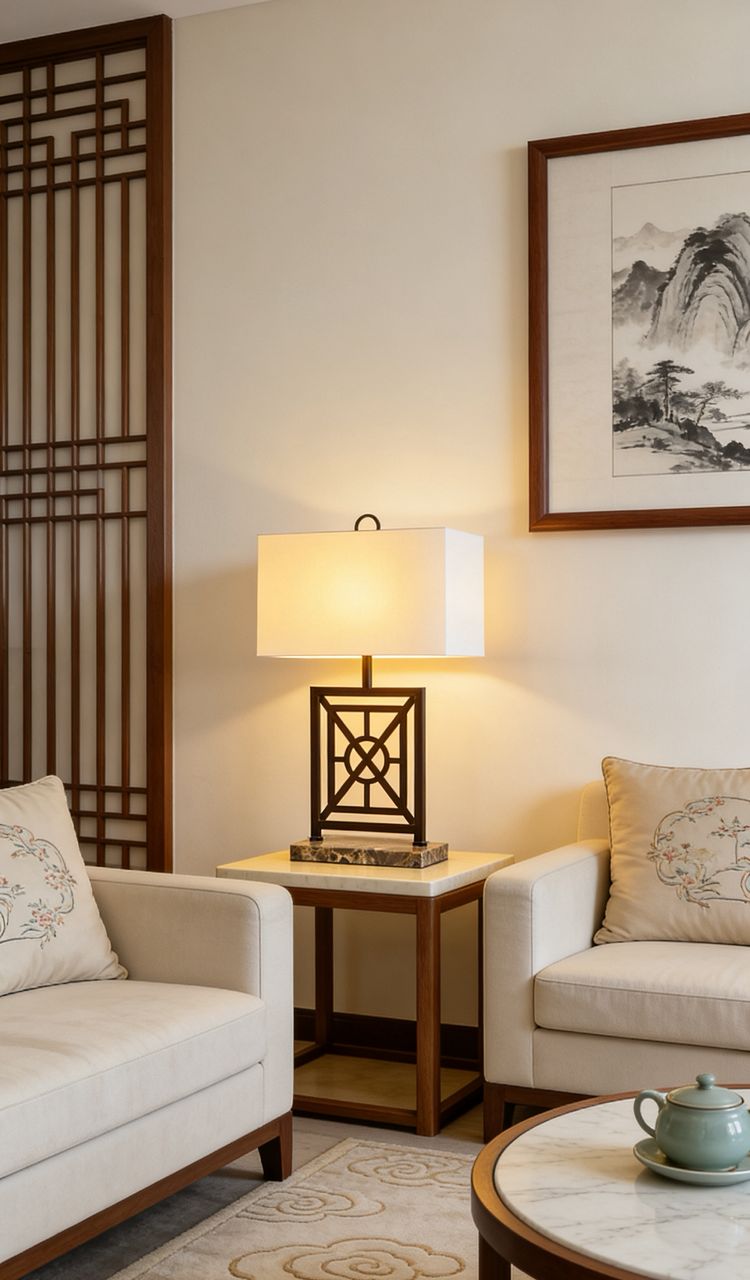 Englewood Classical Trelliage Pattern Lamp