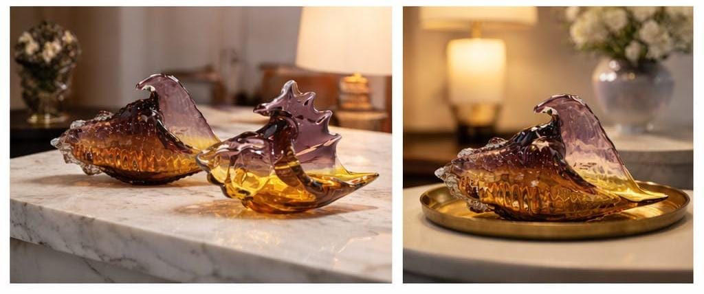 HANDCRAFTED GLASS SHELL