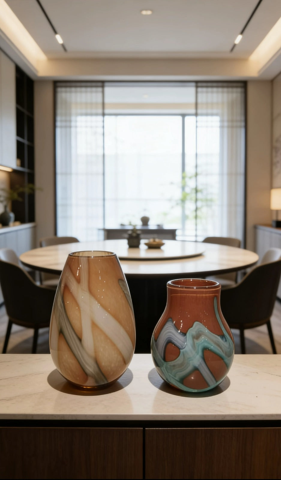 ARTISTIC SCULPTURE VASE | GLASS VASES |