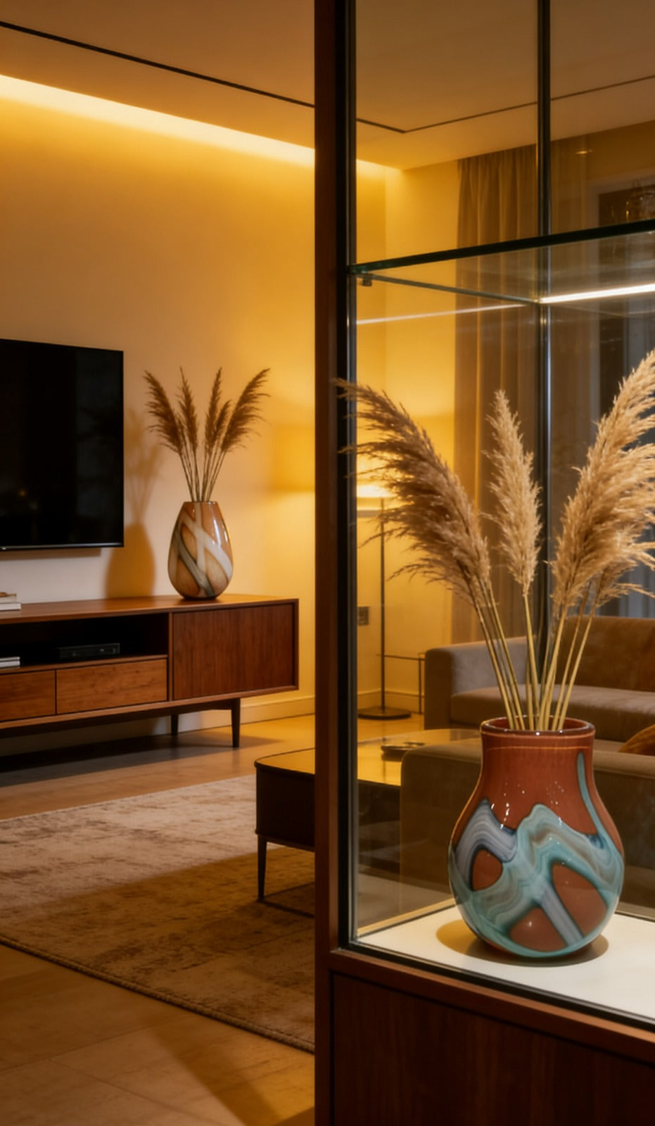 ARTISTIC SCULPTURE VASE | GLASS VASES |