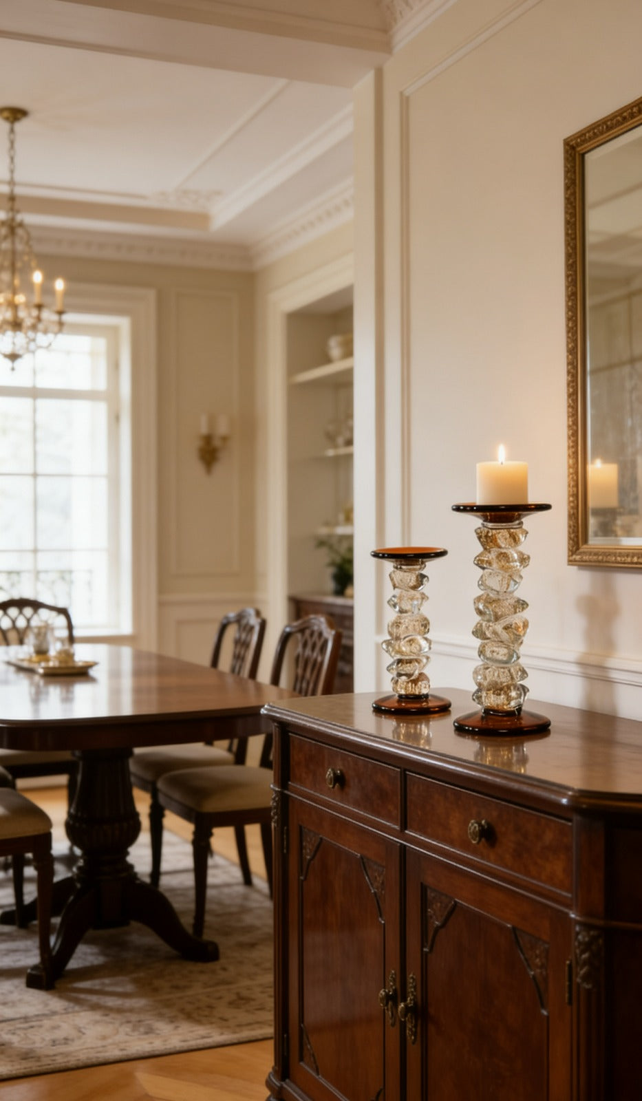 MAJESTIC BLUE STAWN CANDLE HOLDER